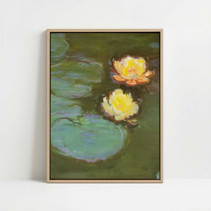 Framed Canvas - Framed canvas in oak color frame