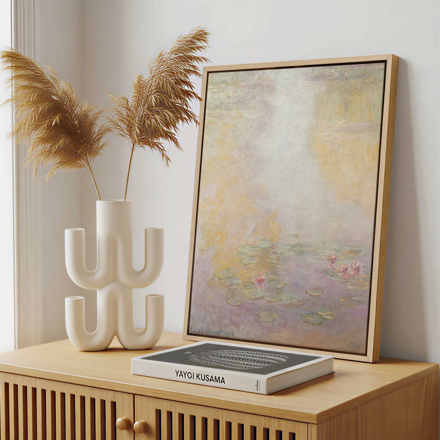 Framed Canvas - Framed canvas in a stylish interior setting