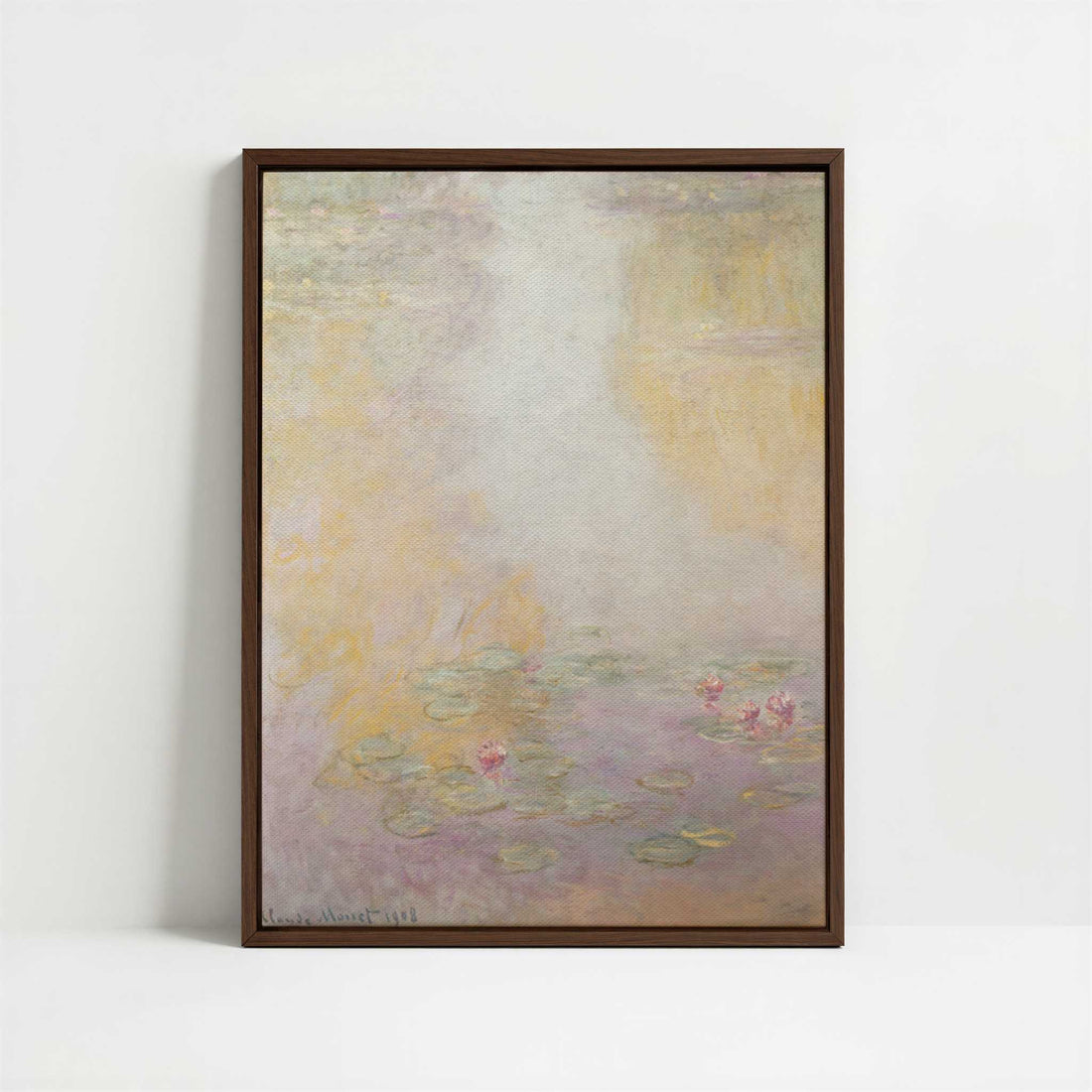 Framed Canvas - Framed canvas in dark wood color frame