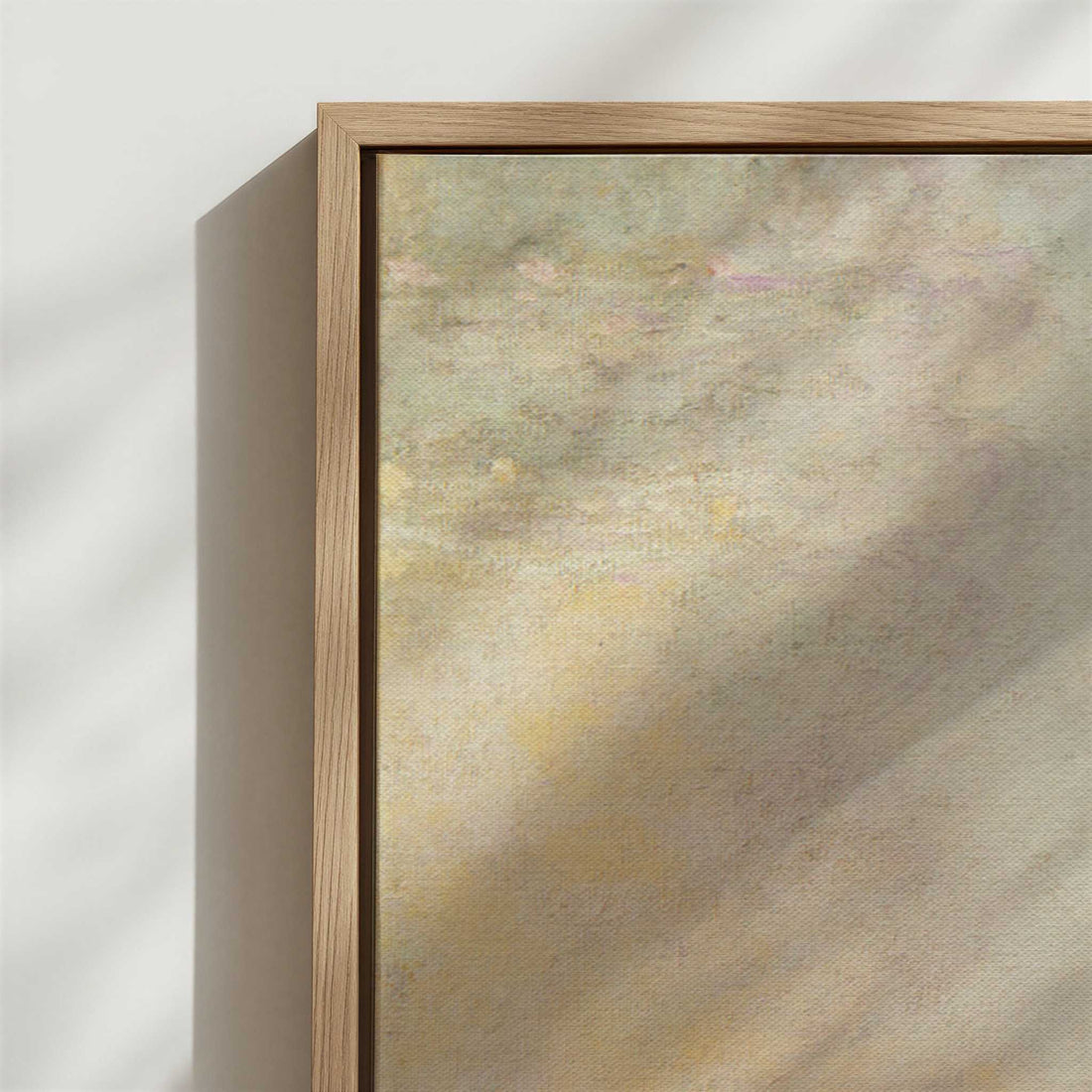 Framed Canvas - Close-up detail and texture of the framed canvas