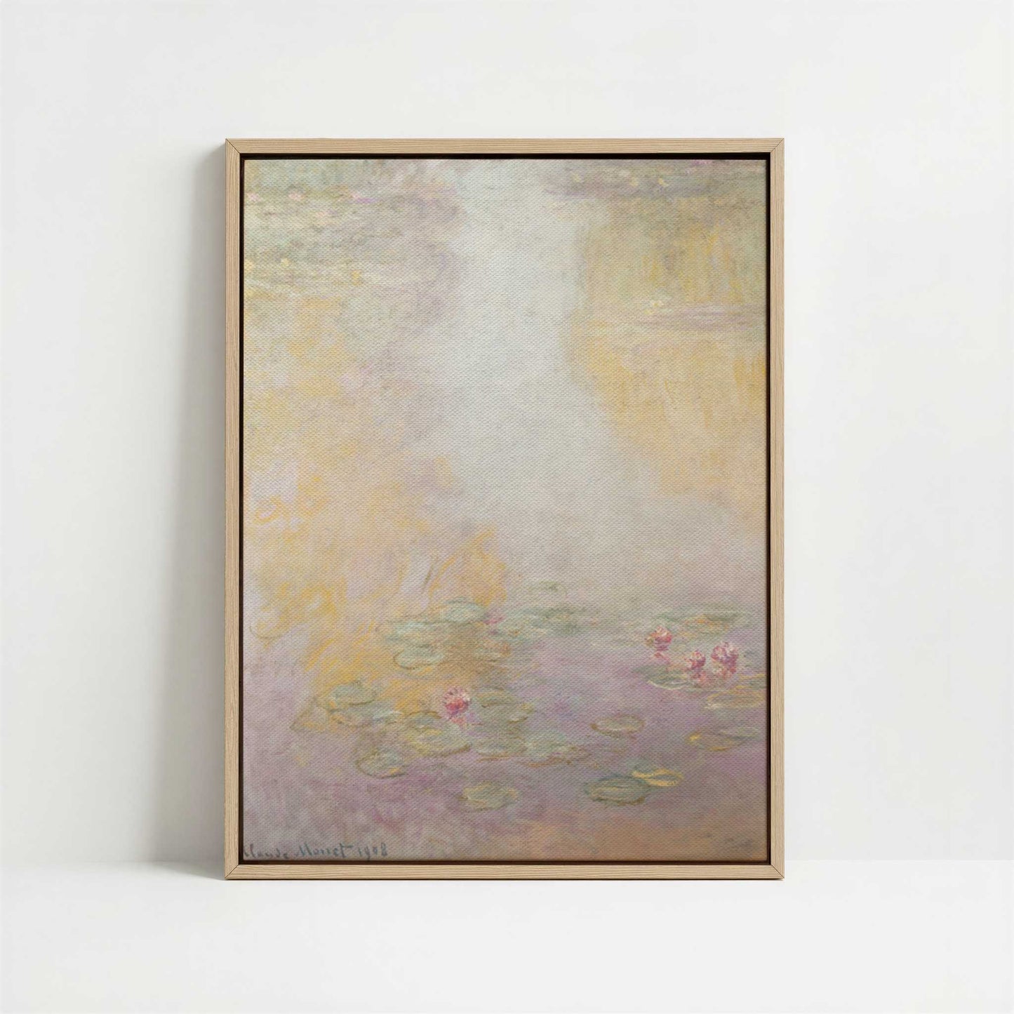 Framed Canvas - Framed canvas in oak color frame