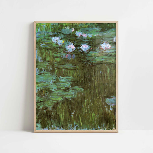 Water-lilies (1909–26) by Claude Monet – Art Print - Art print in oak frame