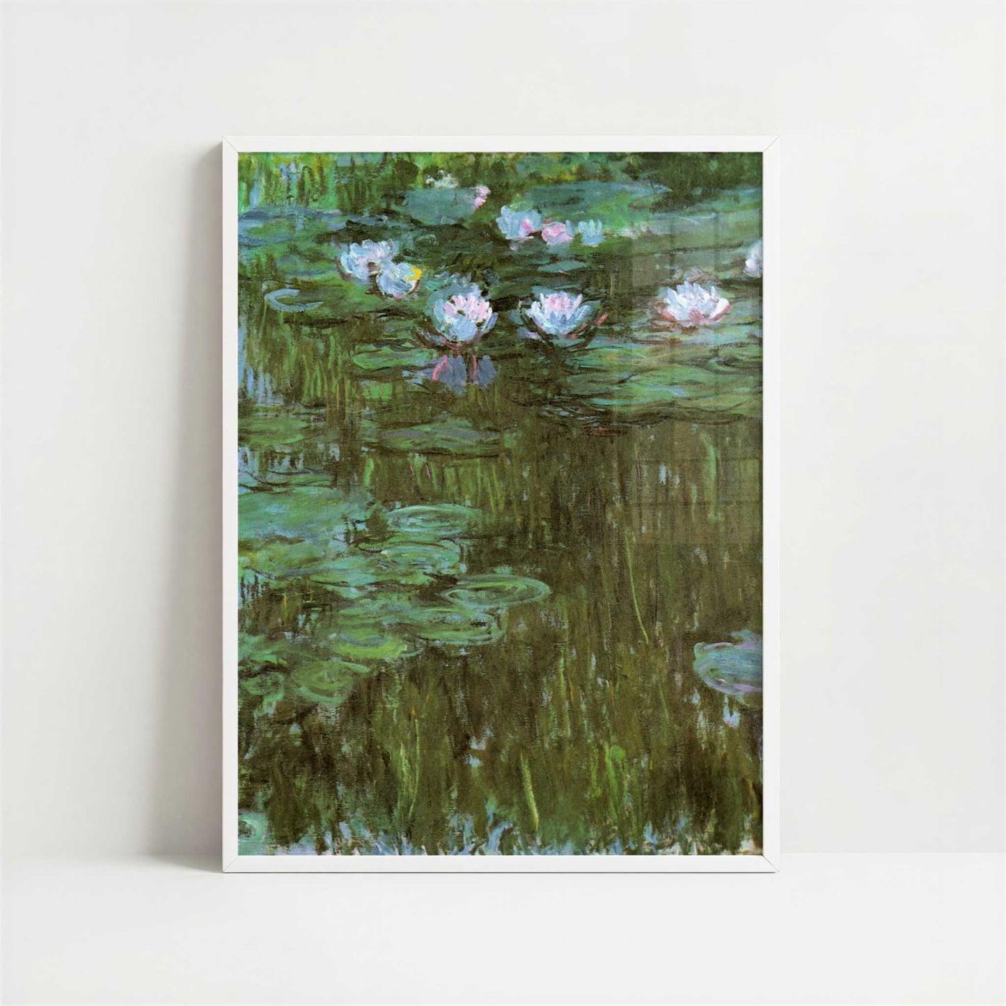 Water-lilies (1909–26) by Claude Monet – Art Print - Art print in white frame