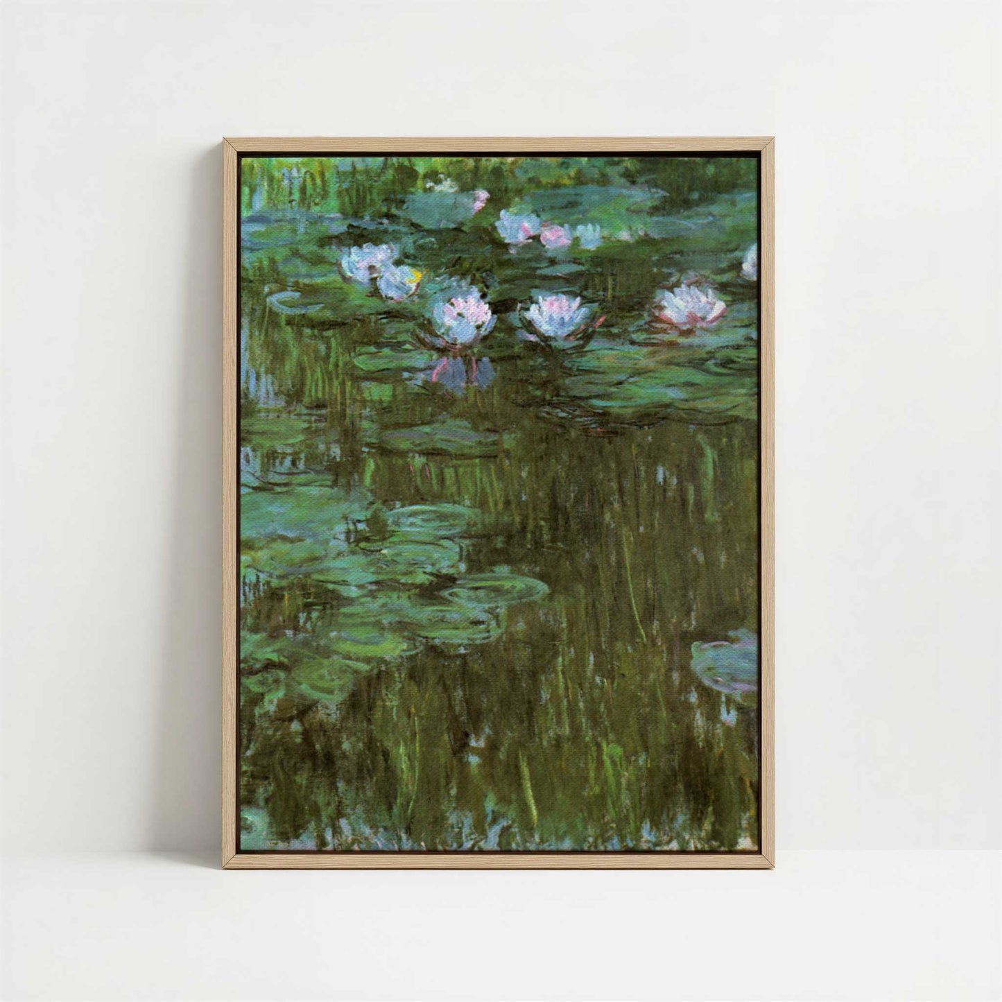 Framed Canvas - Framed canvas in oak color frame