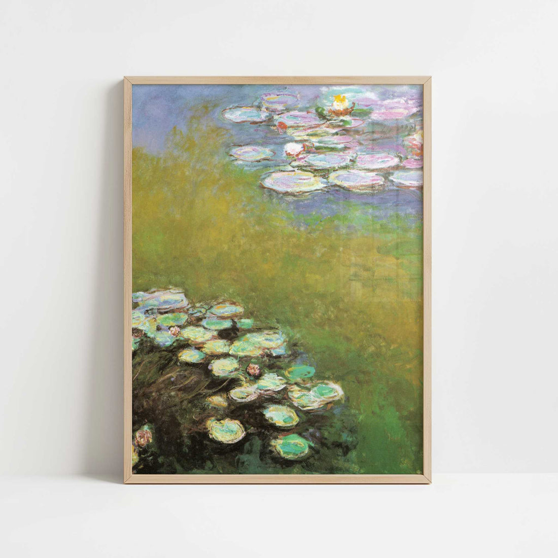 Water-lilies (1909) by Claude Monet – Art Print - Art print in oak frame
