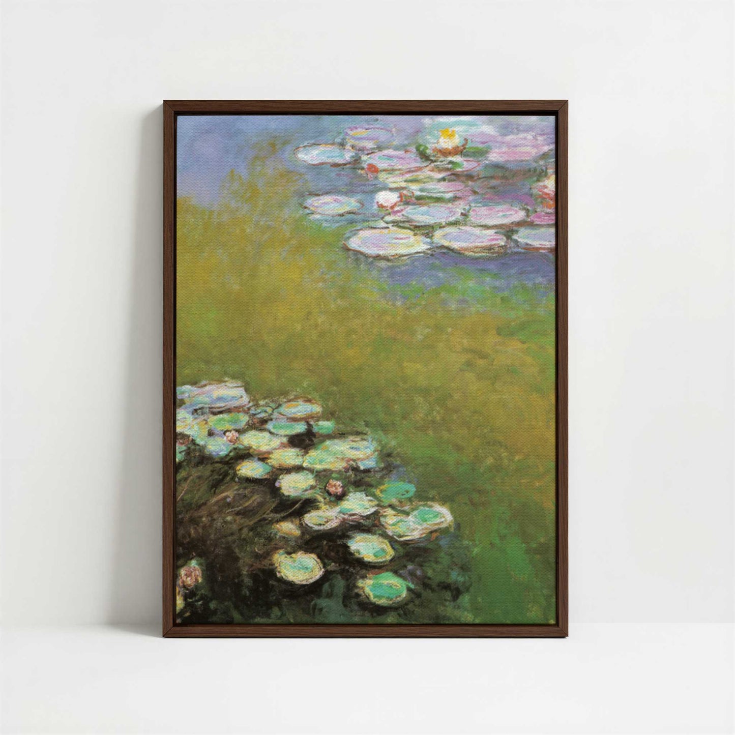 Framed Canvas - Framed canvas in dark wood color frame
