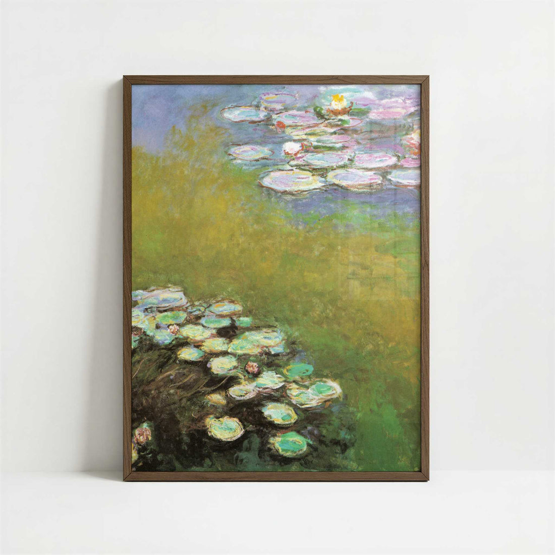 Water-lilies (1909) by Claude Monet – Art Print - Art print in dark wood frame