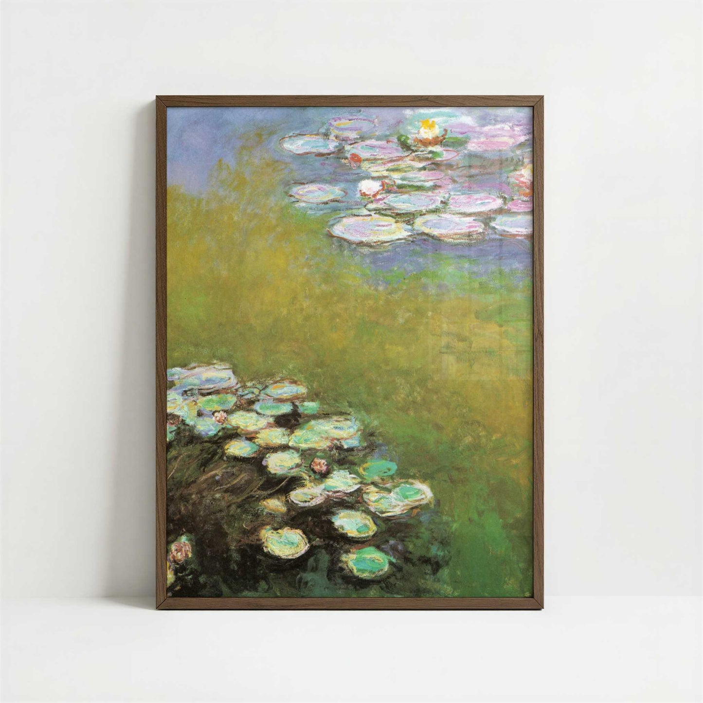 Water-lilies (1909) by Claude Monet – Art Print - Art print in dark wood frame