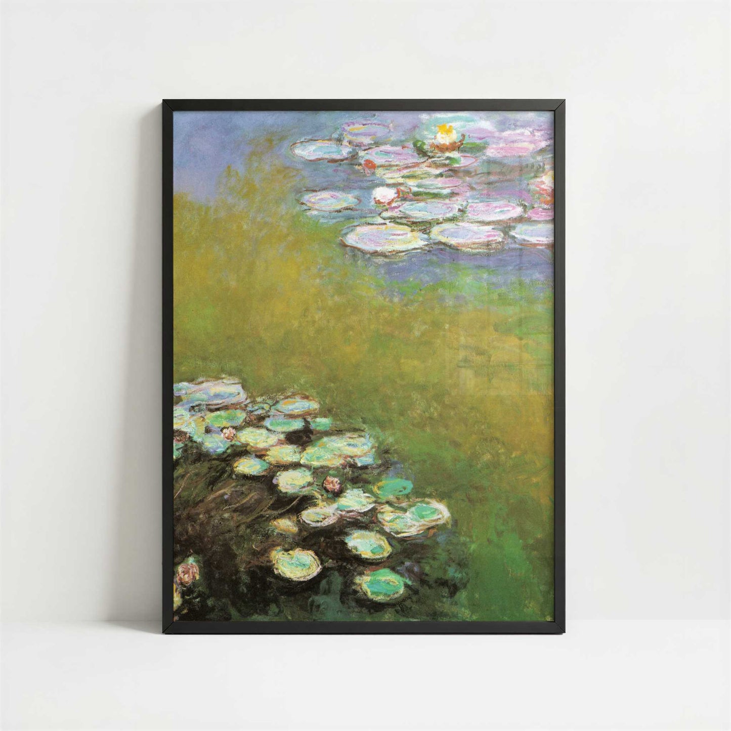 Water-lilies (1909) by Claude Monet – Art Print - Art print in black frame