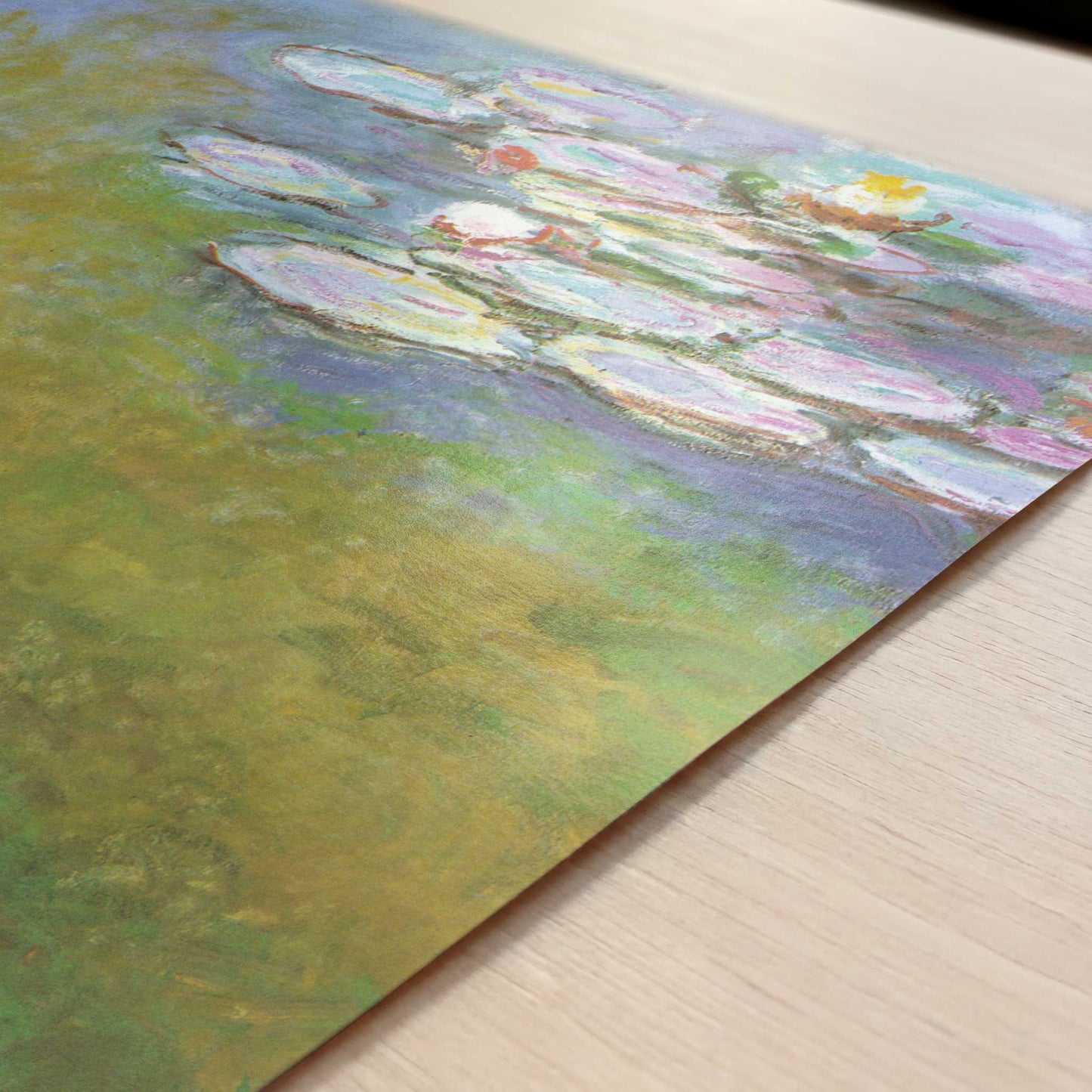 Water-lilies (1909) by Claude Monet – Art Print - Close-up detail of the art print
