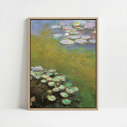 Framed Canvas - Framed canvas in oak color frame