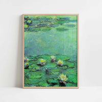 Water-lilies (1914-17) by Claude Monet – Art Print - Art print in oak frame