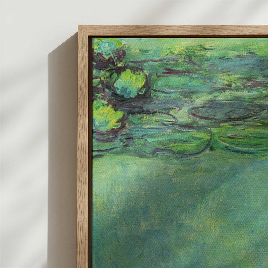 Framed Canvas - Close-up detail and texture of the framed canvas