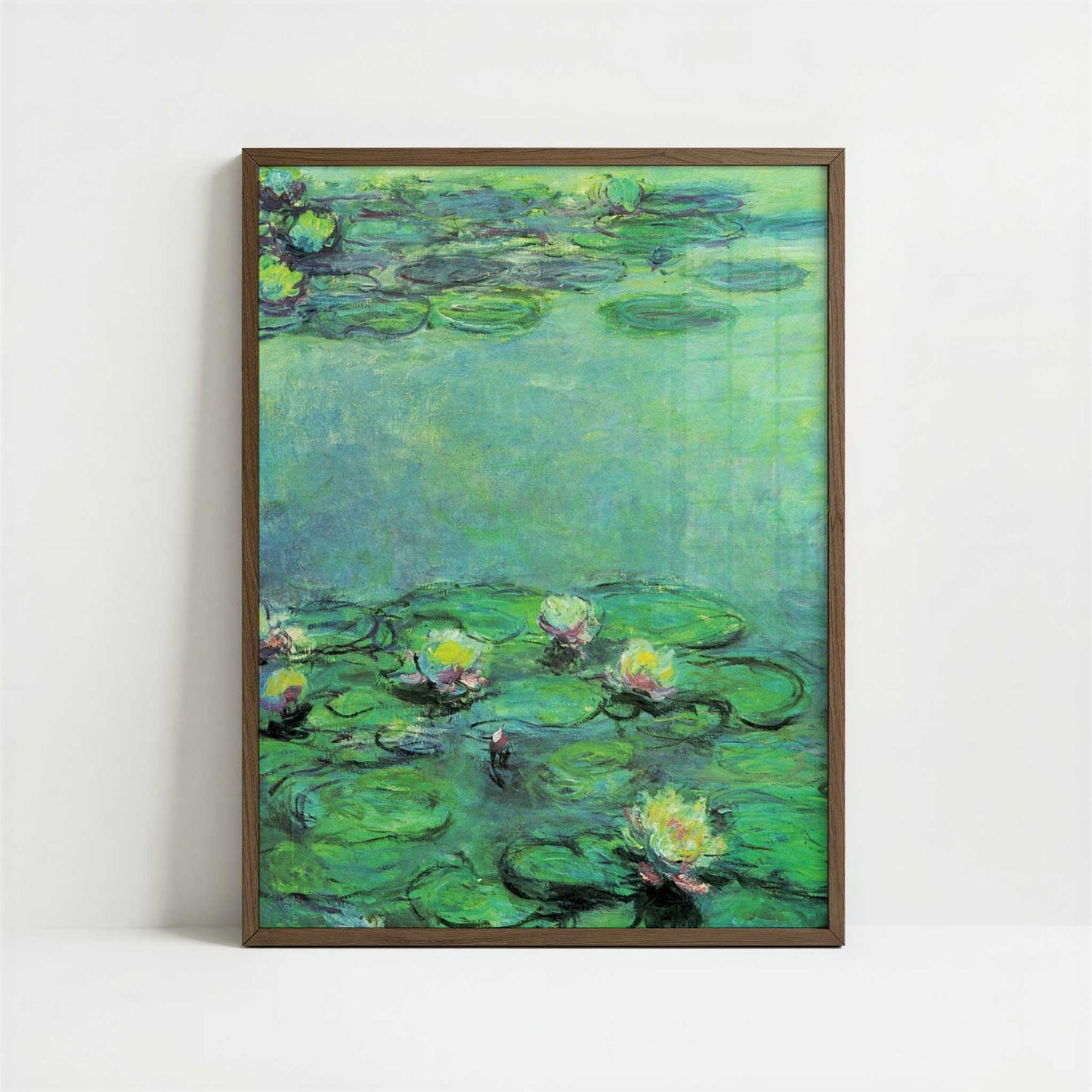 Water-lilies (1914-17) by Claude Monet – Art Print - Art print in dark wood frame