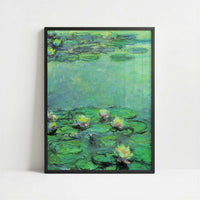 Water-lilies (1914-17) by Claude Monet – Art Print - Art print in black frame