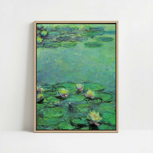 Framed Canvas - Framed canvas in oak color frame