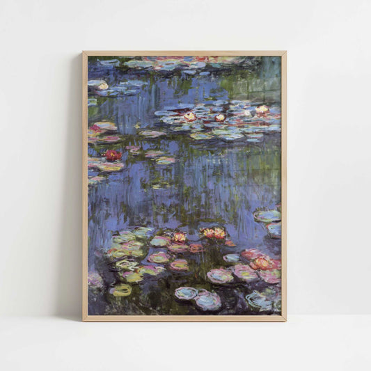 Water-lilies (1914) by Claude Monet – Art Print - Art print in oak frame