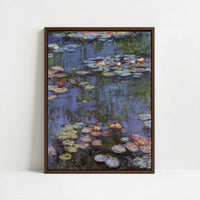 Framed Canvas - Framed canvas in dark wood color frame