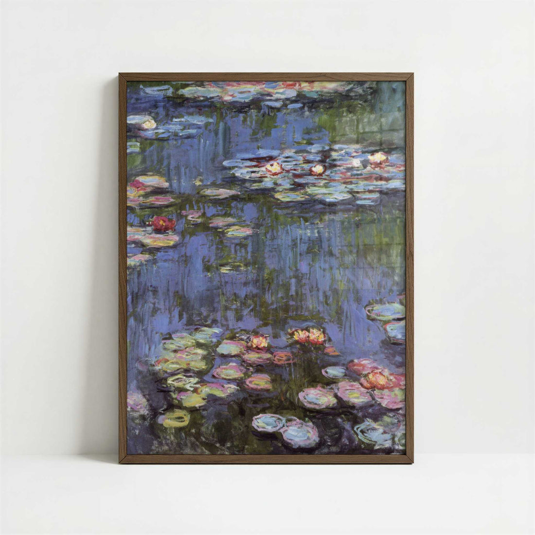 Water-lilies (1914) by Claude Monet – Art Print - Art print in dark wood frame