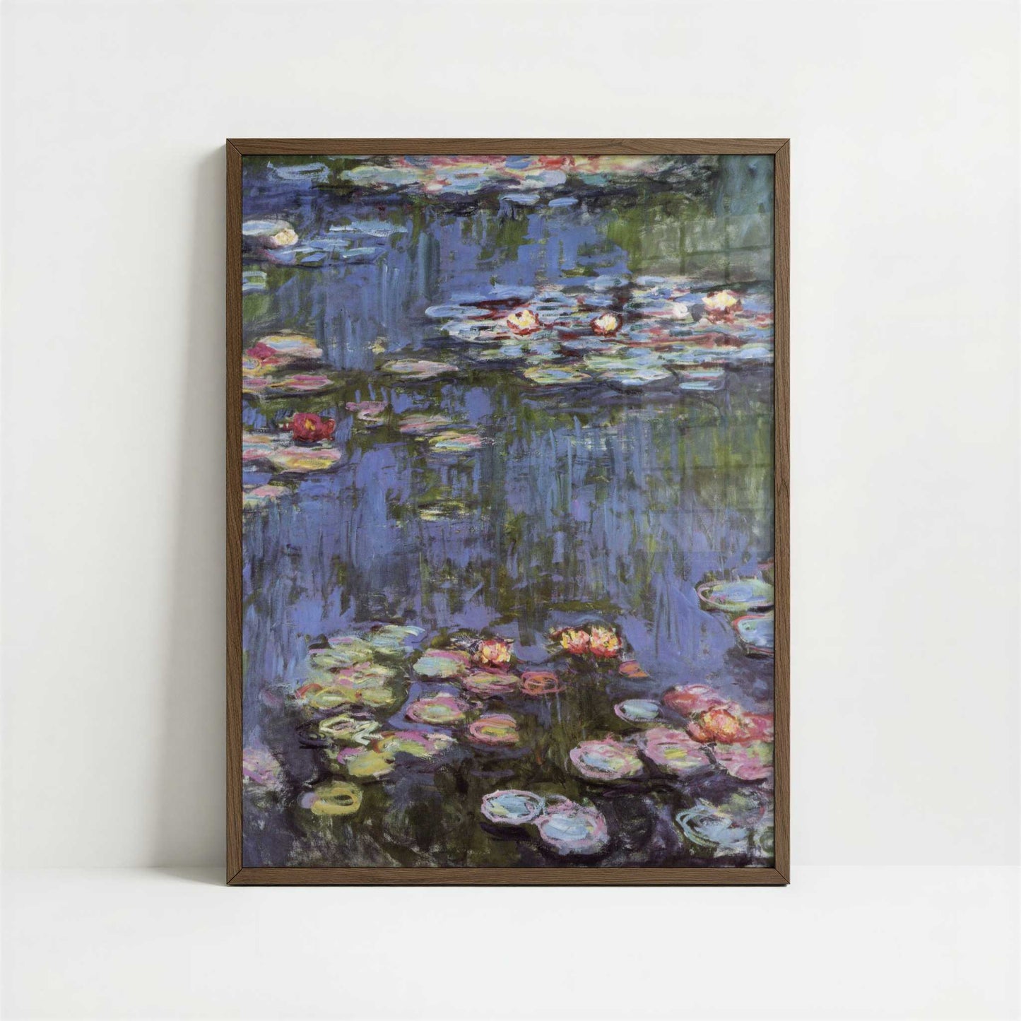 Water-lilies (1914) by Claude Monet – Art Print - Art print in dark wood frame