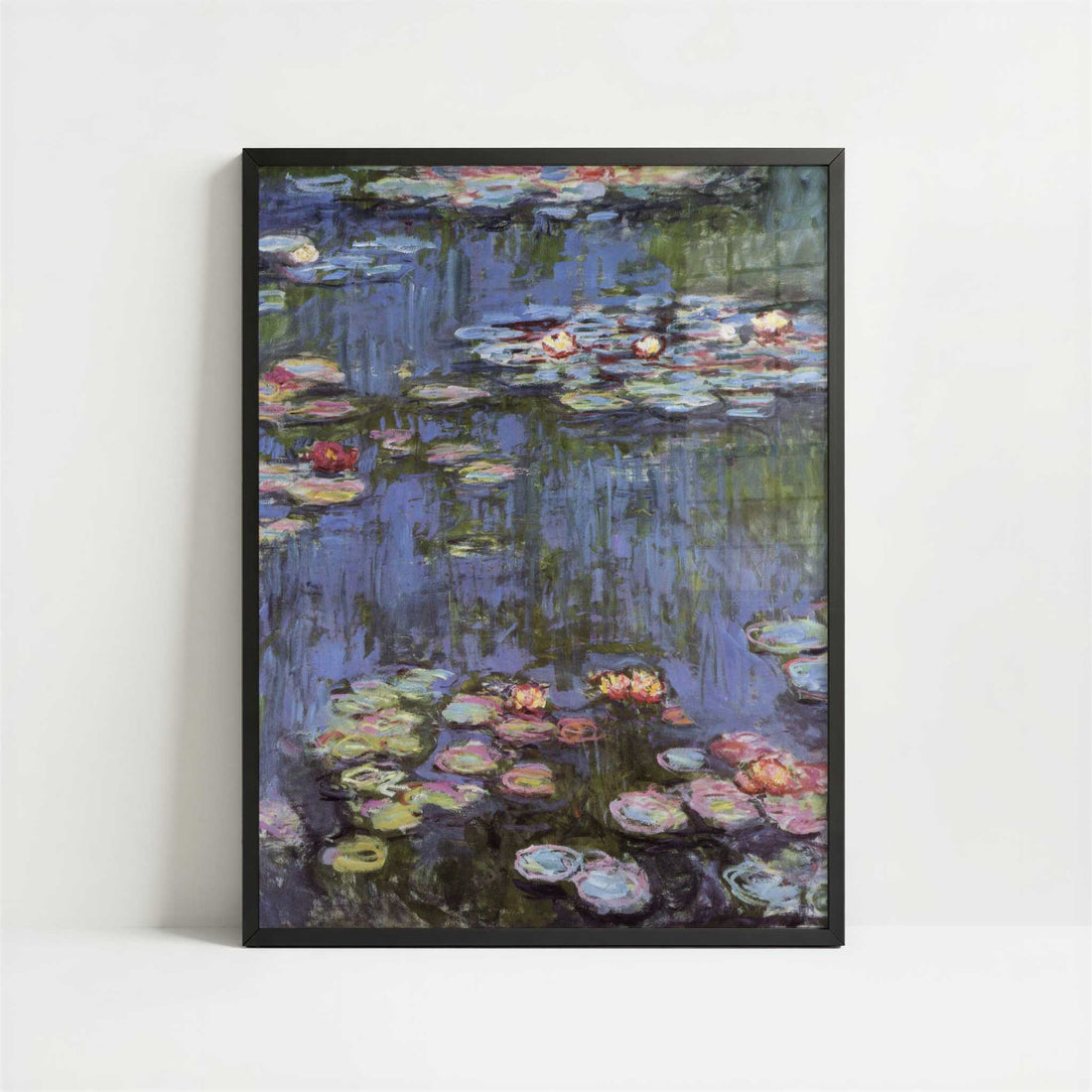 Water-lilies (1914) by Claude Monet – Art Print - Art print in black frame