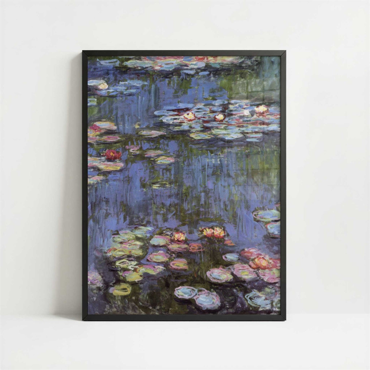 Water-lilies (1914) by Claude Monet – Art Print - Art print in black frame