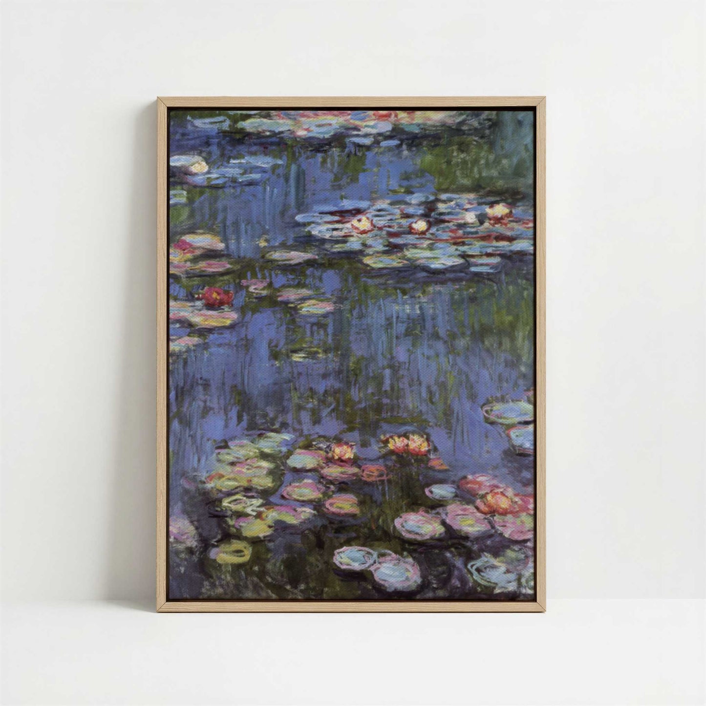 Framed Canvas - Framed canvas in oak color frame