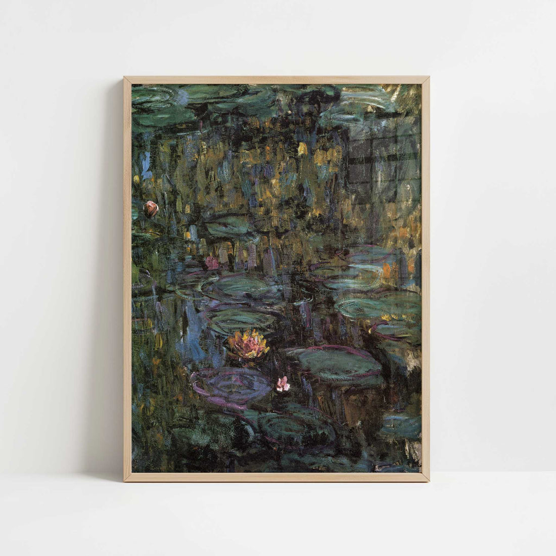 Water-lilies (1915-17) by Claude Monet – Art Print - Art print in oak frame