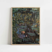 Water-lilies (1915-17) by Claude Monet – Art Print - Art print in oak frame
