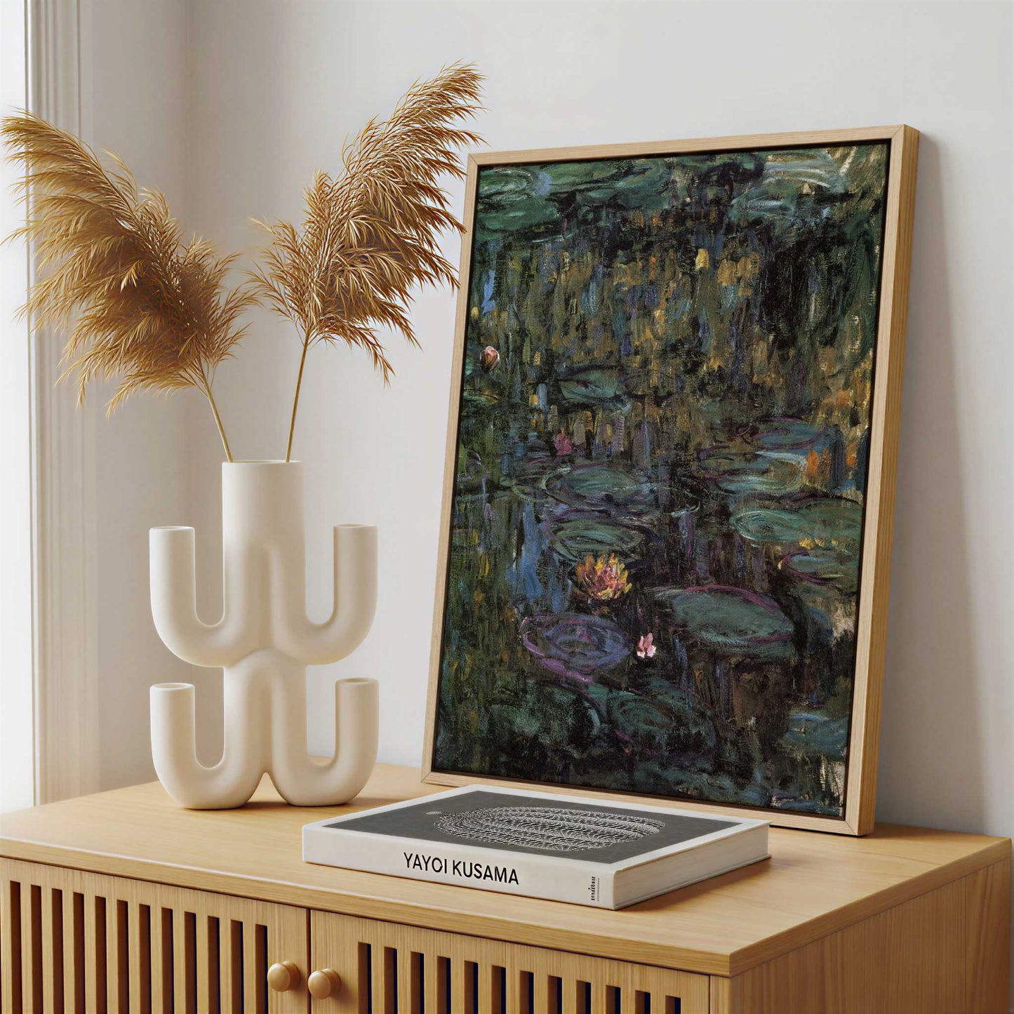 Framed Canvas - Framed canvas in a stylish interior setting
