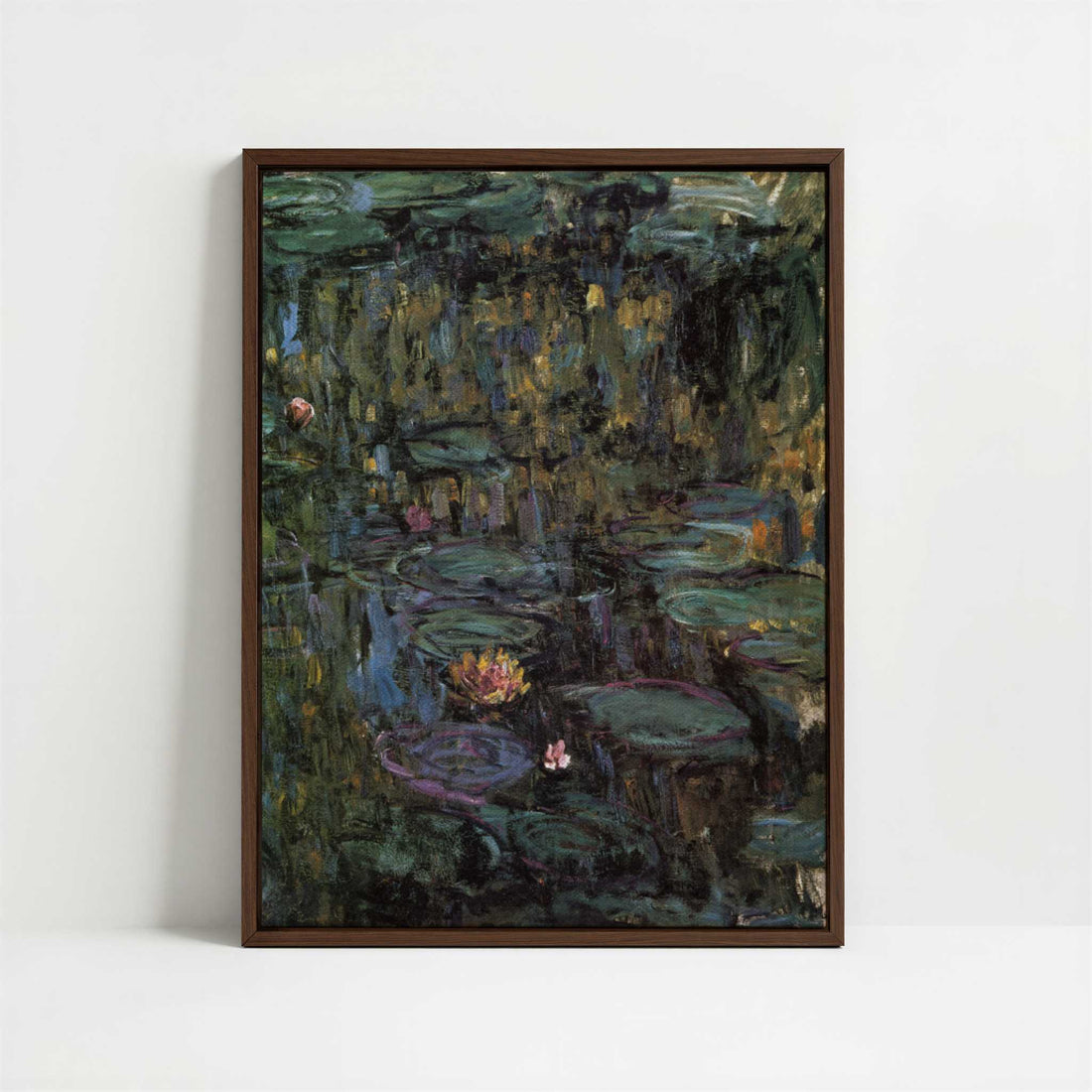 Framed Canvas - Framed canvas in dark wood color frame