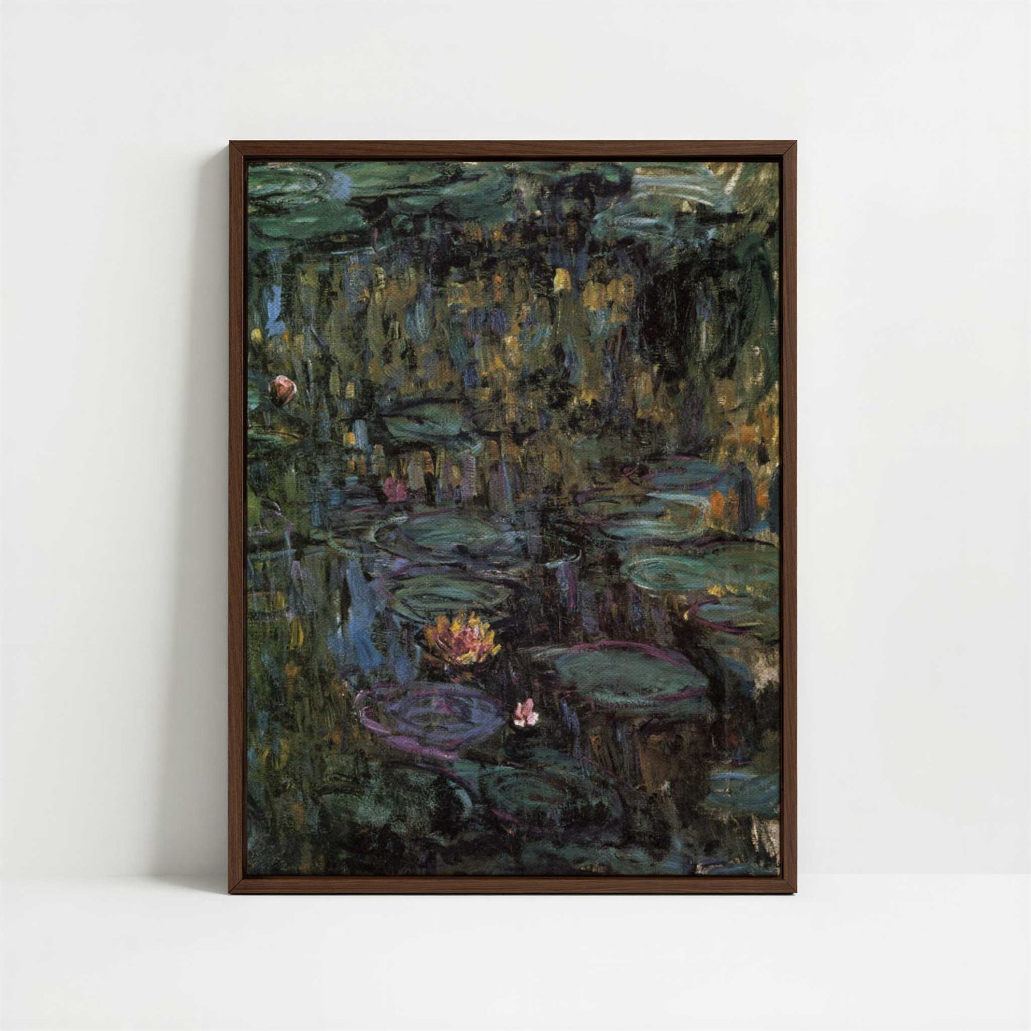 Framed Canvas - Framed canvas in dark wood color frame