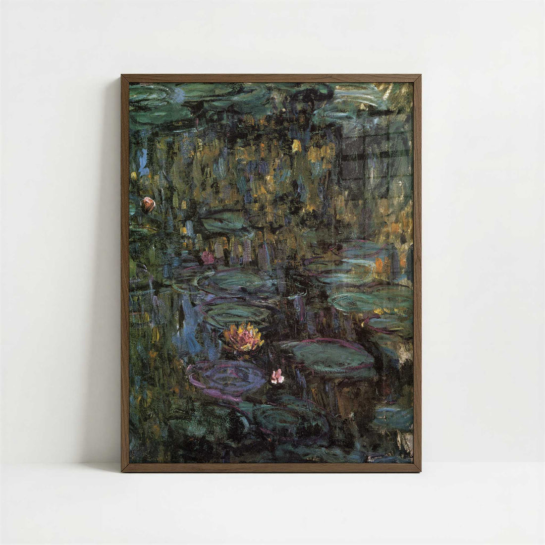 Water-lilies (1915-17) by Claude Monet – Art Print - Art print in dark wood frame