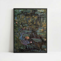Water-lilies (1915-17) by Claude Monet – Art Print - Art print in black frame