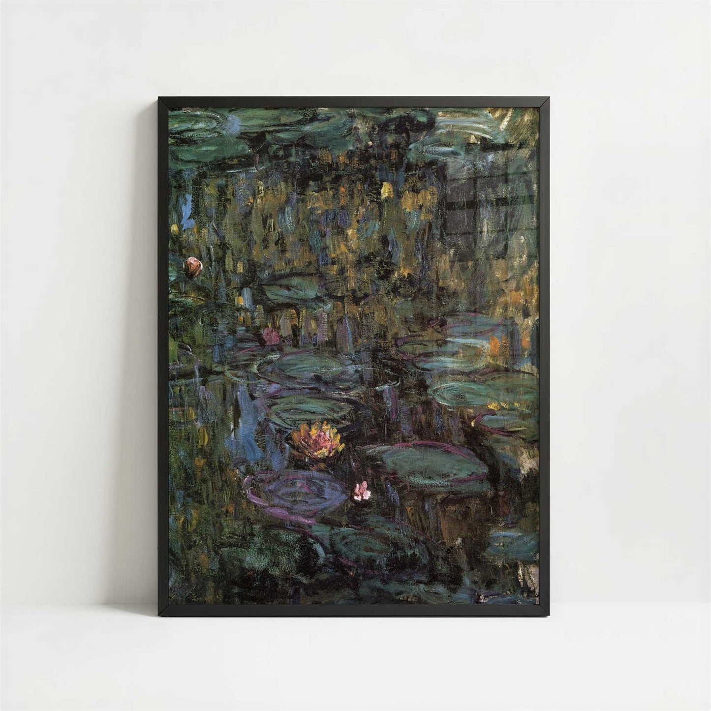 Water-lilies (1915-17) by Claude Monet – Art Print - Art print in black frame