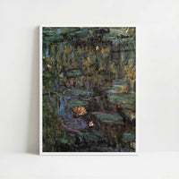 Water-lilies (1915-17) by Claude Monet – Art Print - Art print in white frame