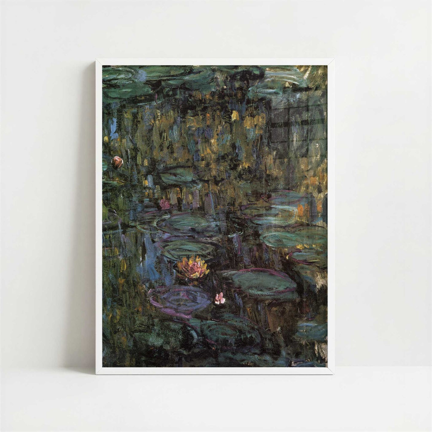 Water-lilies (1915-17) by Claude Monet – Art Print - Art print in white frame