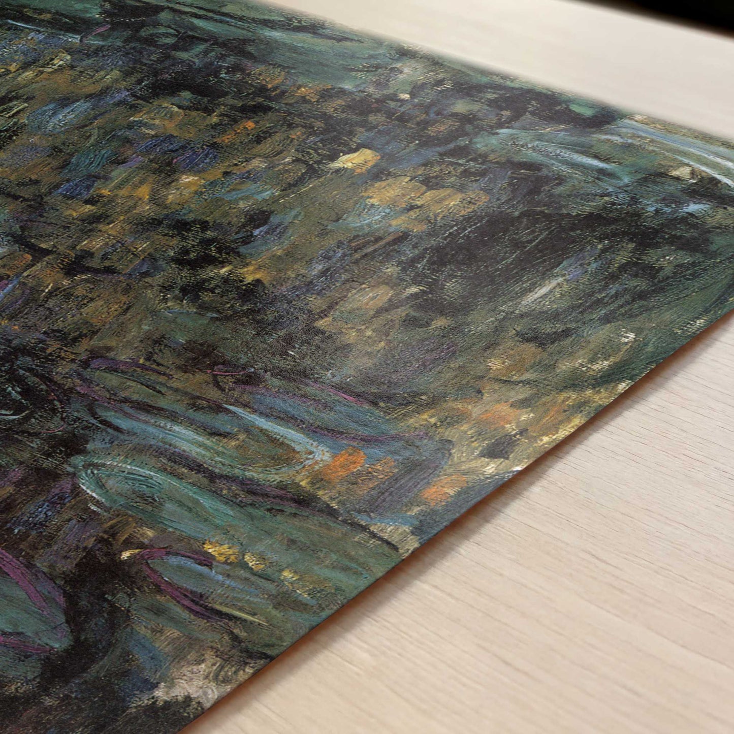 Water-lilies (1915-17) by Claude Monet – Art Print - Close-up detail of the art print