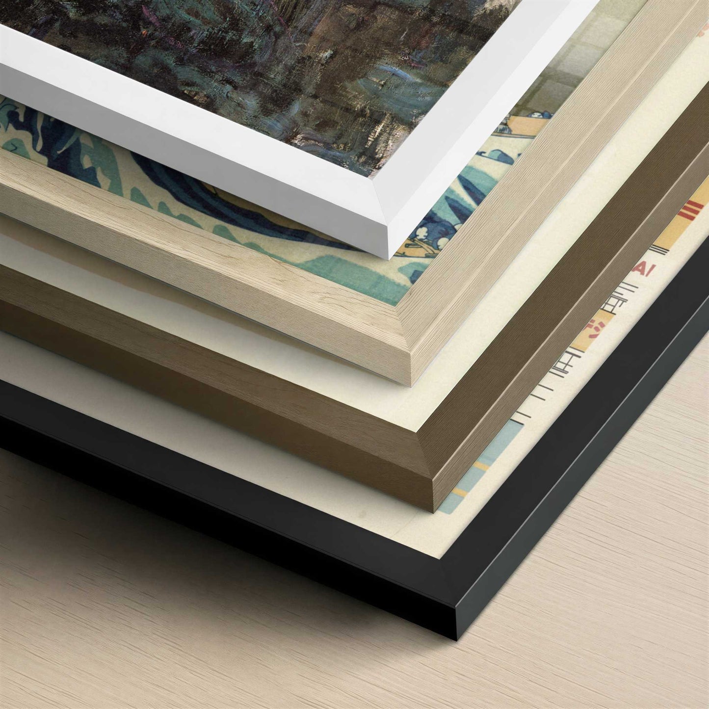 Water-lilies (1915-17) by Claude Monet – Art Print - Close-up detail of the different frames