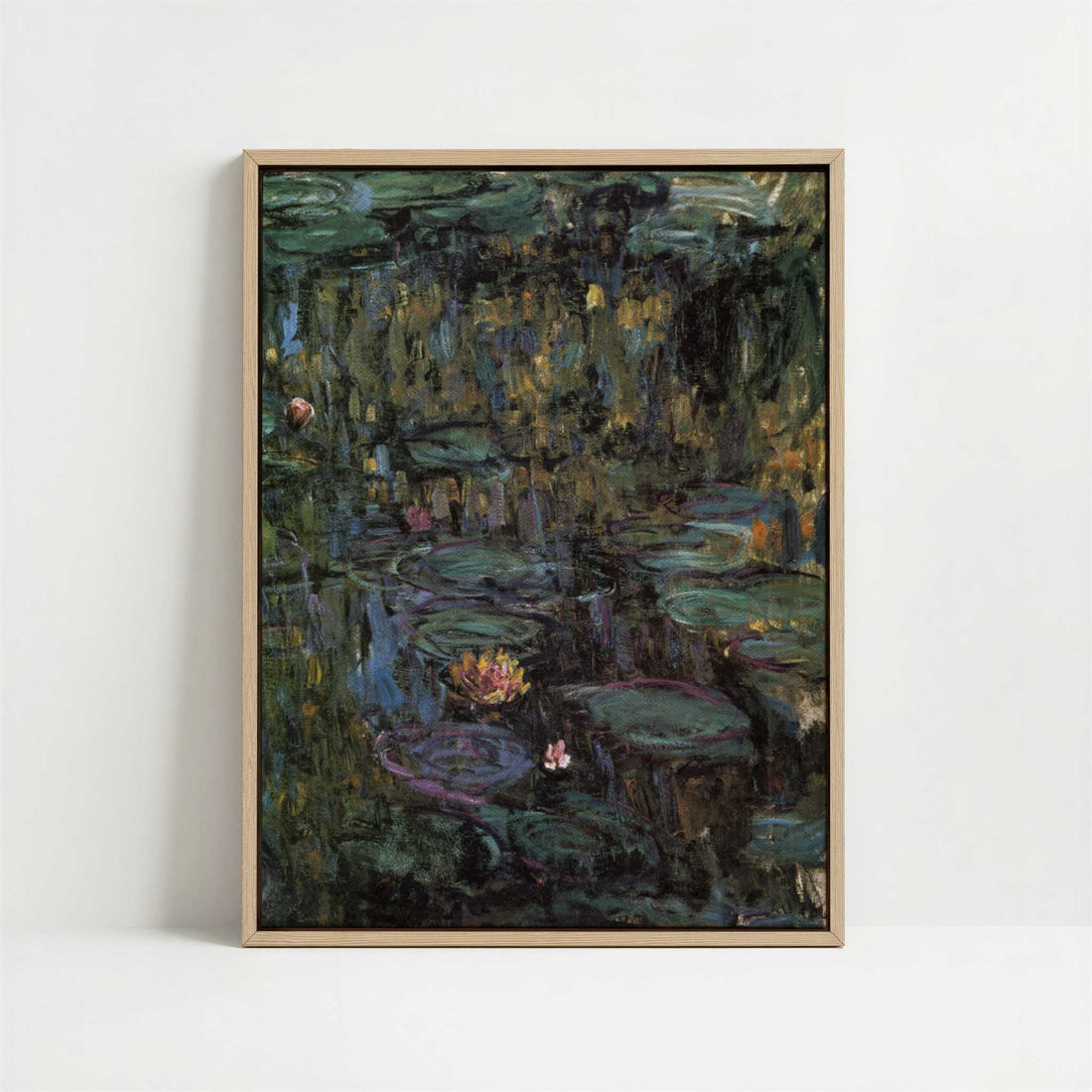 Framed Canvas - Framed canvas in oak color frame