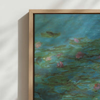 Framed Canvas - Close-up detail and texture of the framed canvas