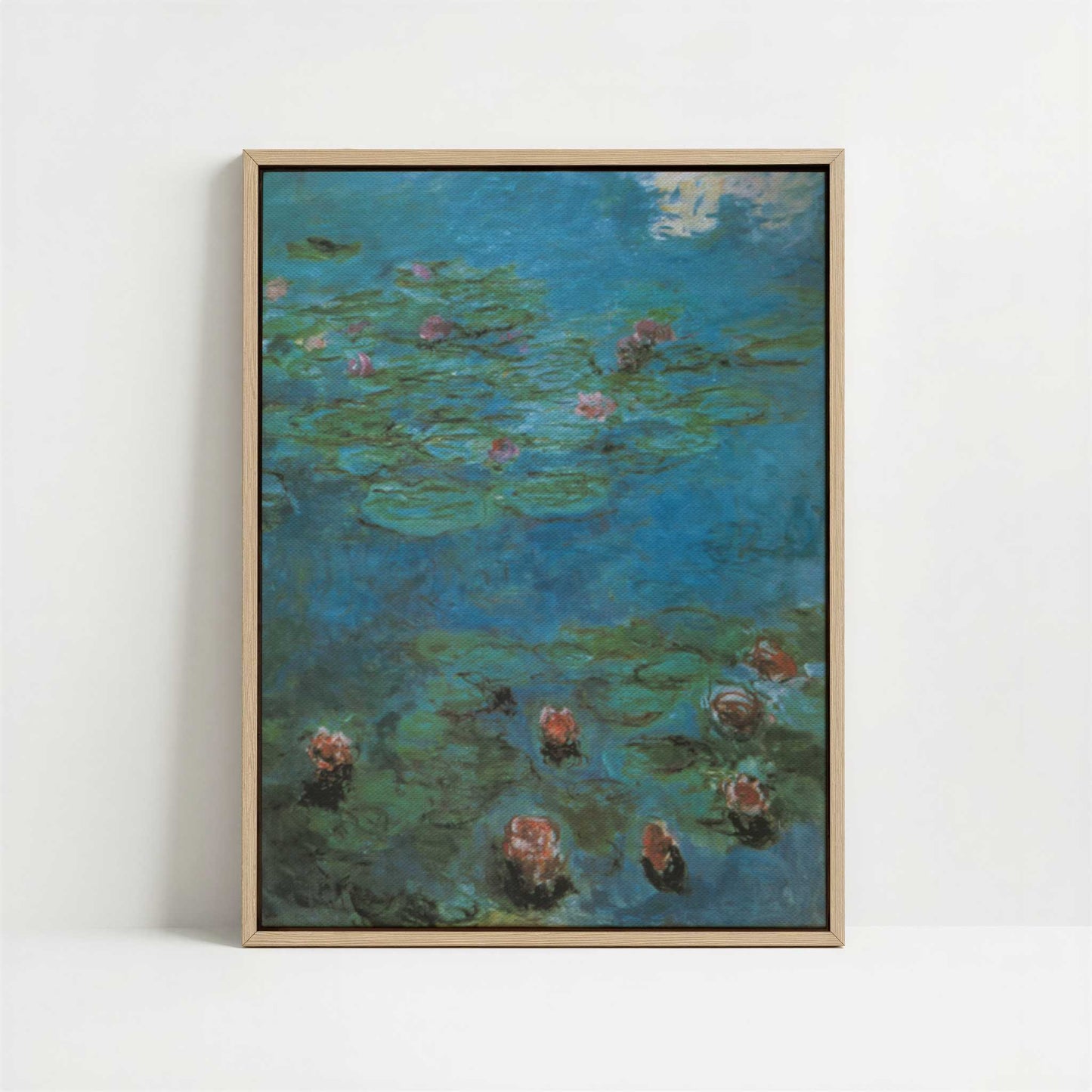 Framed Canvas - Framed canvas in oak color frame