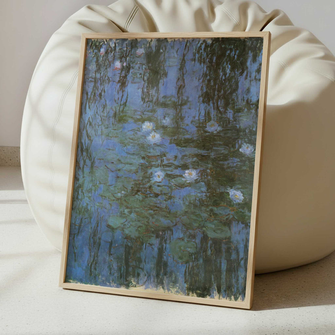 Water-lilies Blue (c.1915) by Claude Monet – Art Print - Interior inspiration