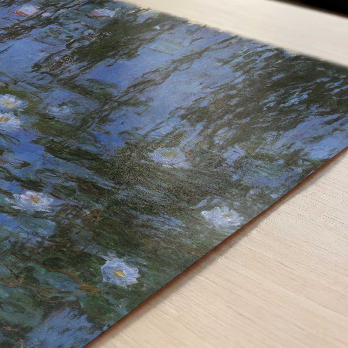Water-lilies Blue (c.1915) by Claude Monet – Art Print - Close-up detail of the art print