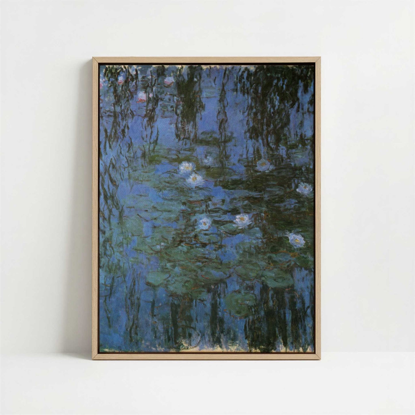 Framed Canvas - Framed canvas in oak color frame