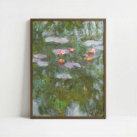 Water-lilies (1911) by Claude Monet – Art Print - Art print in dark wood frame