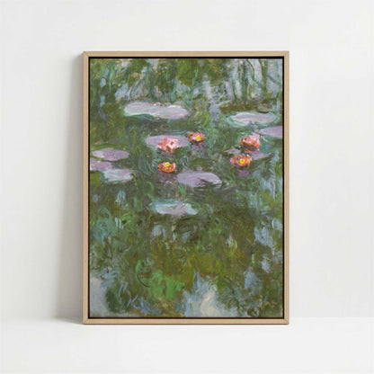 Framed Canvas - Framed canvas in oak color frame