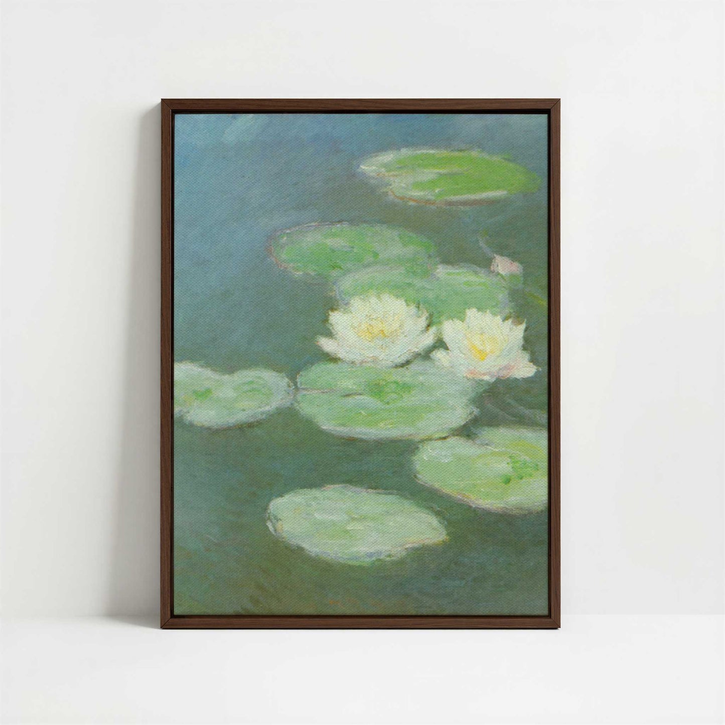 Framed Canvas - Framed canvas in dark wood color frame