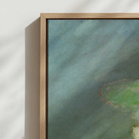 Framed Canvas - Close-up detail and texture of the framed canvas