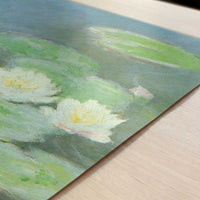 Water-lilies, evening (1908) by Claude Monet – Art Print - Close-up detail of the art print